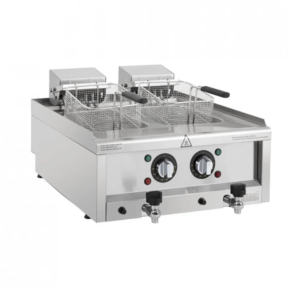 Buffalo 600 Series Double Electric Fryer - 8ltr & 8ltr