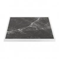 Bolero Dark Granite Effect Outdoor Fibre Glass Table Top White Trim - 700mm