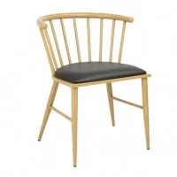 Bolero Harrowdene Light Wood Effect Spindle Padded Interior Chairs (set 2)
