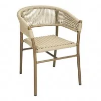 Bolero Florence Natural Rope Twist Wicker Chairs (set 2)