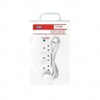 Status 4 Way 2m Surge Protected Extension Socket White