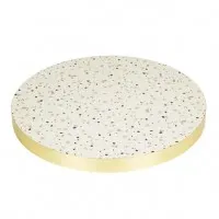 Bolero Terrazzo Style Round Table Top - 600mm