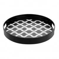 Olympia Kristallon Pc Round Non Slip Tray With Handles - 300mm 12''