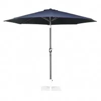 Bolero Seville Round Metal Pole Parasol - Navy Blue - 3m