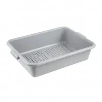 Edlp Vogue Plastic Perforated Grey Tote Box - 545x390x129mm