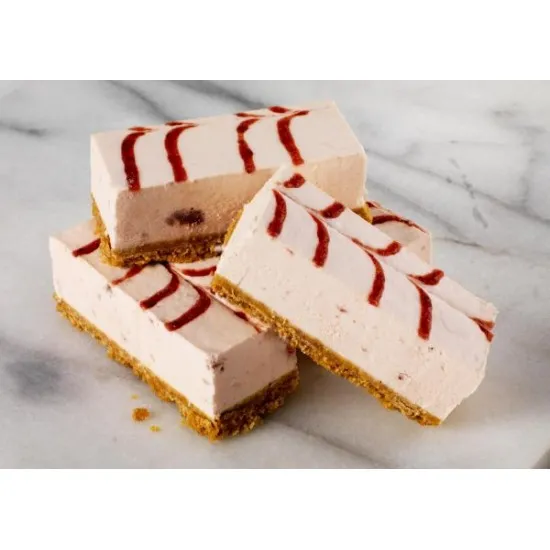 Three Slices of Strawberry Cheesecake 