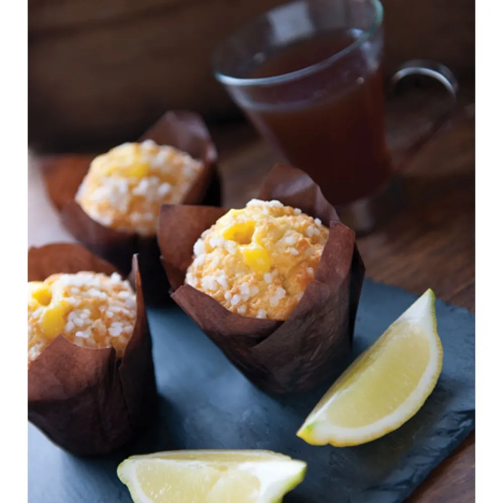 Lemon & White Choc Flowerpot Muffin 120g X 24