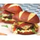 Image of two filled Pretzels burger Buns