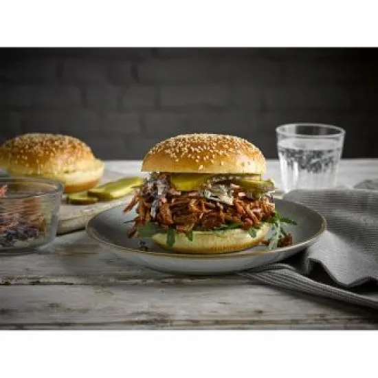 Two Burgers with Seeded Burger Buns