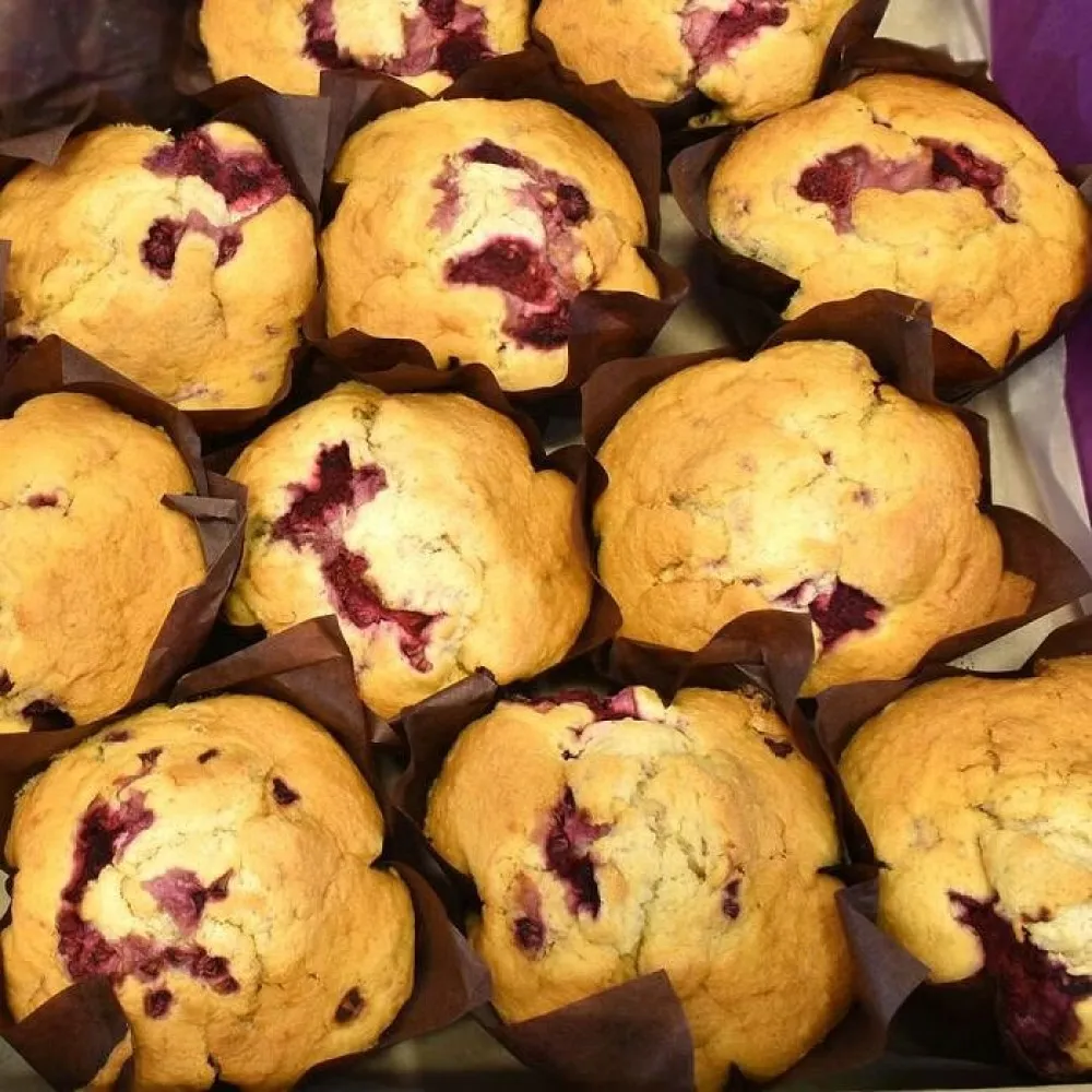 Raspberry & White Chocolate Muffin 120g X 16