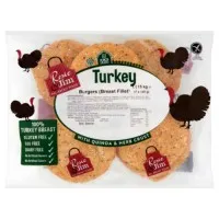 Rosie & Jim Turkey Burgers Frozen 1kg X 6