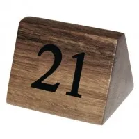 Wooden Table Number Signs Nos 21-30 (set Of 10)