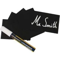 Securit Mini Chalkboard Tags A8 52x74mm (pack 20) W/ Spikes & Holders & Marker