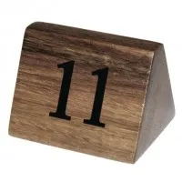 Wooden Table Number Signs Nos 11-20 (set 10)
