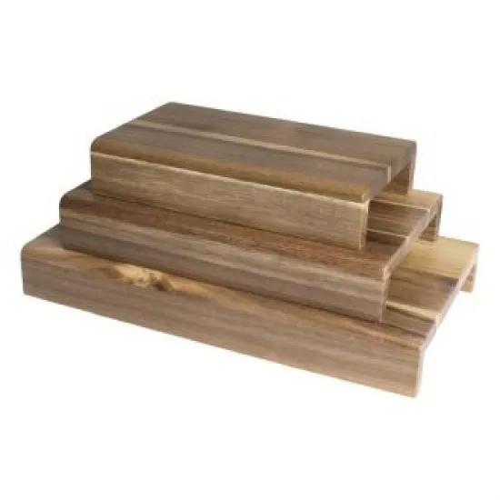 Olympia Acacia Wood Riser Set (set Of 3)