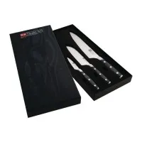 Vogue Tsuki Series 7 Three Piece Gift Set. Contains 3in Paring Knife, 5in Santoku Knife, 8in Chef Knife.