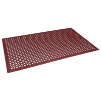 Jantex Rubber Grease-resistant Anti-fatigue Mat Red - 1500x900mm 59x35''