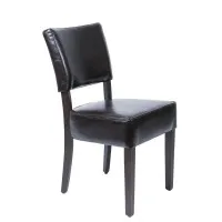 Bolero Deep Seated Faux Leather Chair Dark Brown (pack 2)