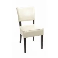 Bolero Deep Seated Faux Leather Chair Cream (box 2)