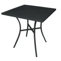 Bolero Blk Steel Patterned Bistro Table 700mm Square