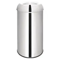 Bolero Bullet Bin With Open Lid St/st - 40ltr