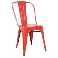 Bolero Red Steel Bistro Side Chair (pack 4)