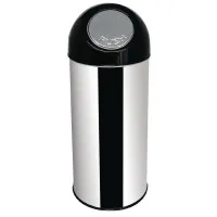 Bolero Bullet Bin With Liner St/st - 40ltr 350x760mm