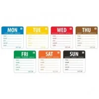 Vogue Day Of The Week Set 2'' Prepped Labels