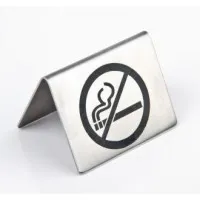 No Smoking Table Sign St/st