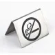 Stainless Steel No Smoking Table Sign 