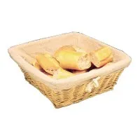 Wicker Basket With Removable Cloth Square - 100x230x230mm
