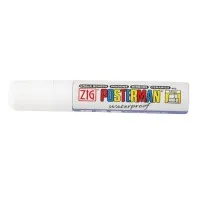 Securit Zig Posterman All Weather White Wide Marker - 7x15mm Nib
