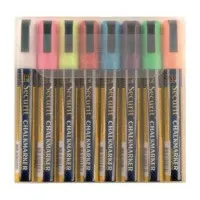 Securit Assorted Markers - 2x6mm Nib (pack 8)