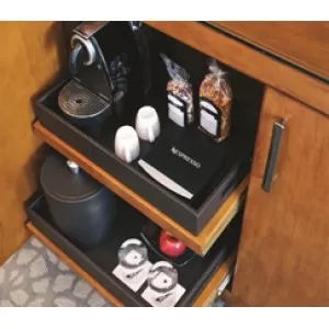 Guestroom supplies in a drawer in a hotel room.