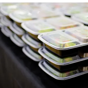 Black Hot Meal Containers